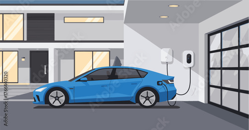 Electric Vehicle Charging at Home Modern Residential Energy Solution