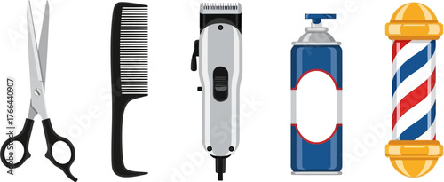 Barber Tools and Pole Collection