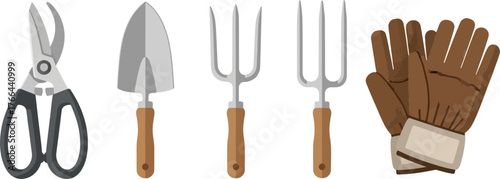 Gardening Tools and Gloves Collection