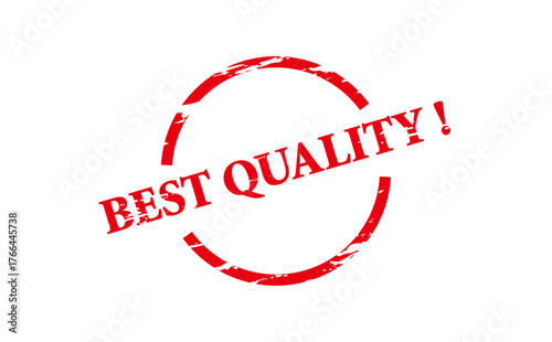 BEST QUALITY ! - BEST QUALITY ! text written on Red Rubber Stamp 
