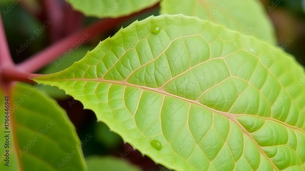 Obraz premium green leaf macro