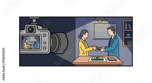 Capturing a Business Exchange: Photography Concept