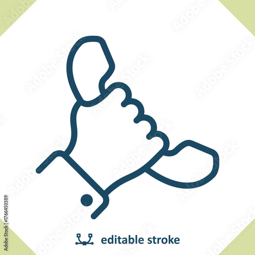 Hand Holding Telephone Handset Icon