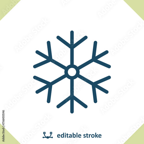 Snowflake Icon - Snow, Winter, Weather, Snowing