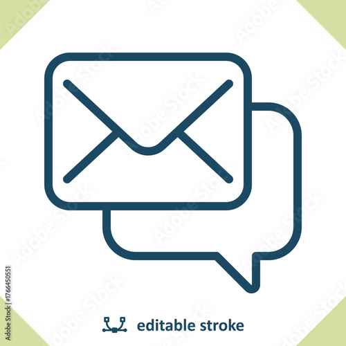 Message - Envelope and Chat Bubble Icon