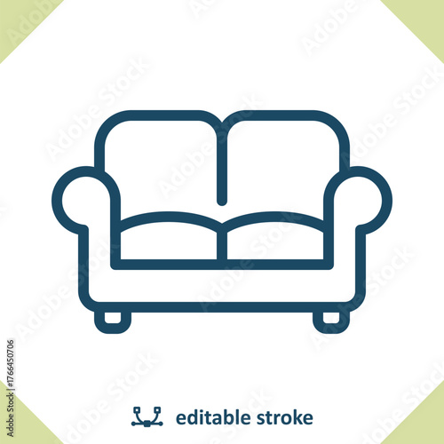 Couch Icon. Sofa, Furniture, Living Room