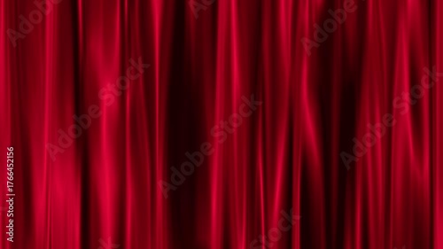 Red curtain abstract background satib fabric 4k animation seamless looping
