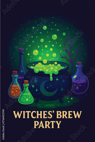 Witches’ Brew Party Vector