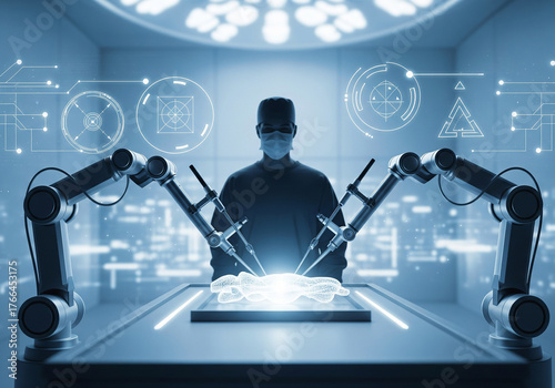 Cutting-edge robotic surgery with skilled surgeon offers hope and precision for groundbreaking medical treatments and innovative healthcare solutions