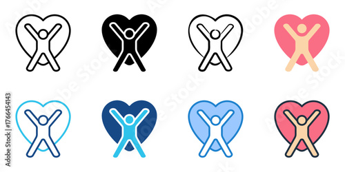  Wellness icon set multiple style collection 
