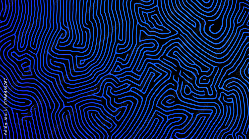 Obraz premium Abstract Blue Labyrinth Pattern