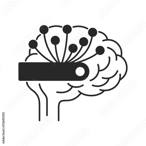 Brain Computer Interface Headset Icon