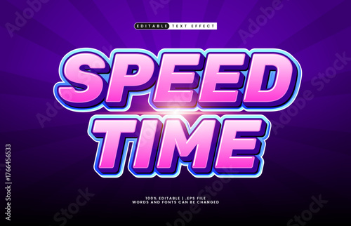 speed time editable text effect for titles and promotion