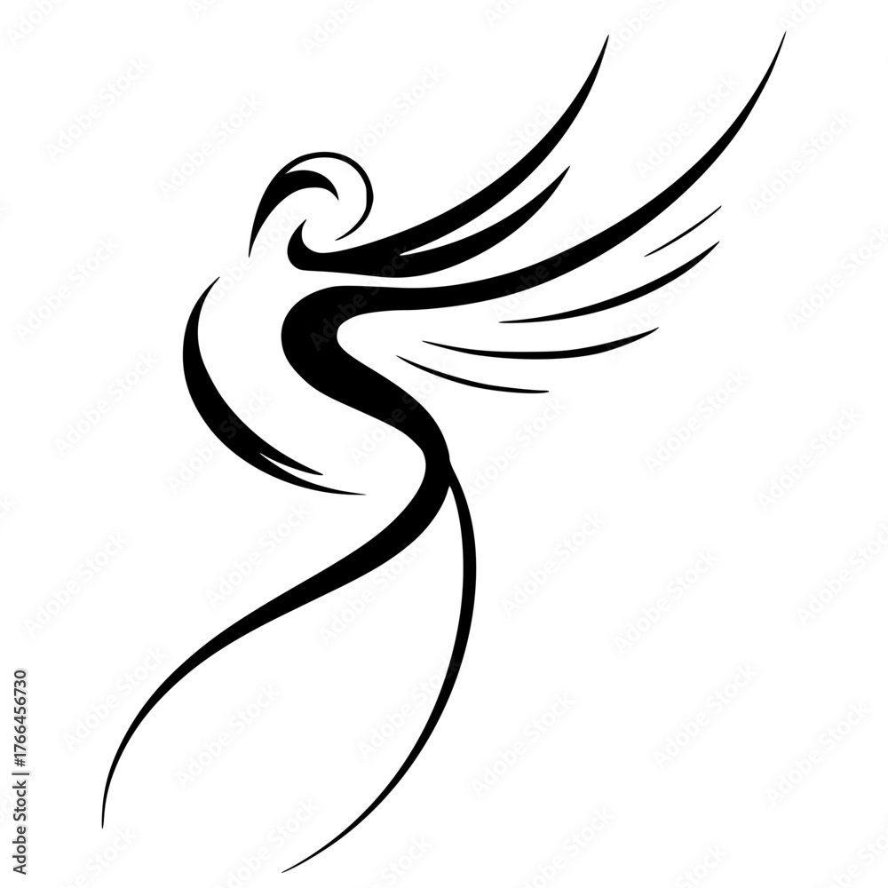Obraz premium Bird dance silhouette