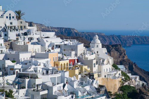 Tableau sur toile oia village in santorini island greece