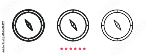 Compass icon. Thin line icon vector