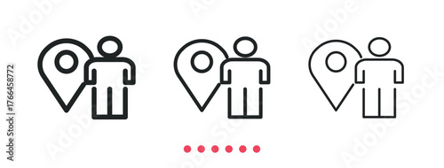 Location icon. Thin line icon vector