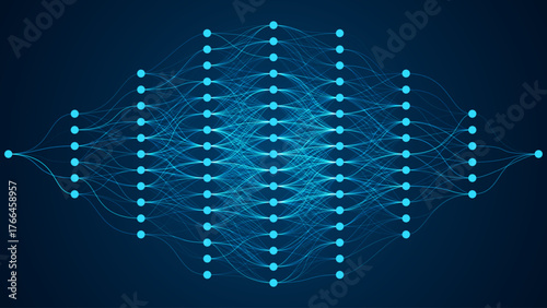 Convolutional Neural Network Architecture. How AI Work. Data Science, Machine Learning, Artificial Intelligence. Science or Technology Vector Illustration.
