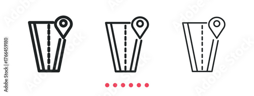 Navigation icon. Thin line icon vector