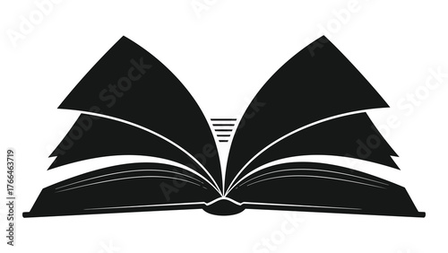 Open book icon on for education, reading, and knowledge
