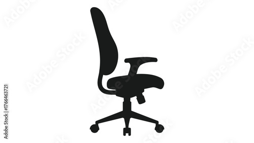 Office chair silhouette on for business and design needs