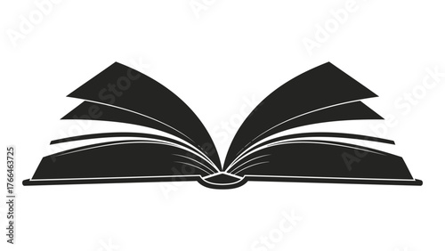 Open book on, a symbol of knowledge and education