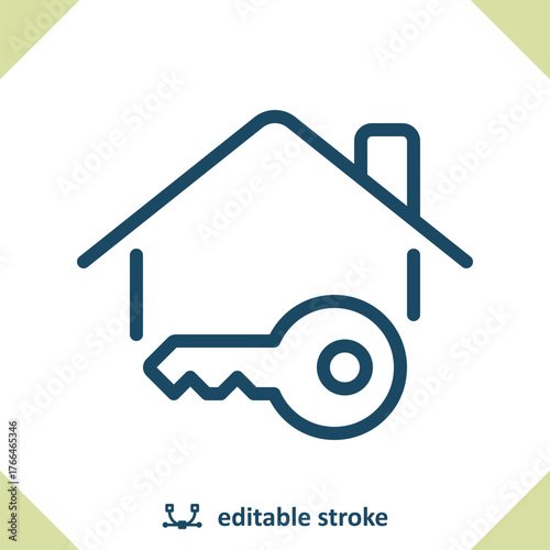 House Icon. Key, Lock, Unlock, Security, Home