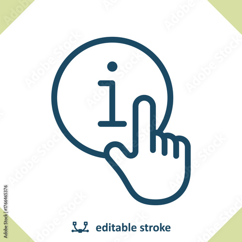 Hand with Info Button Icon