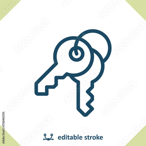 Keys Icon. Key, Keychain, Keyring