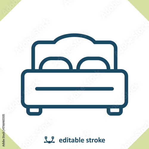 Bed Icon. Bedroom, Furniture