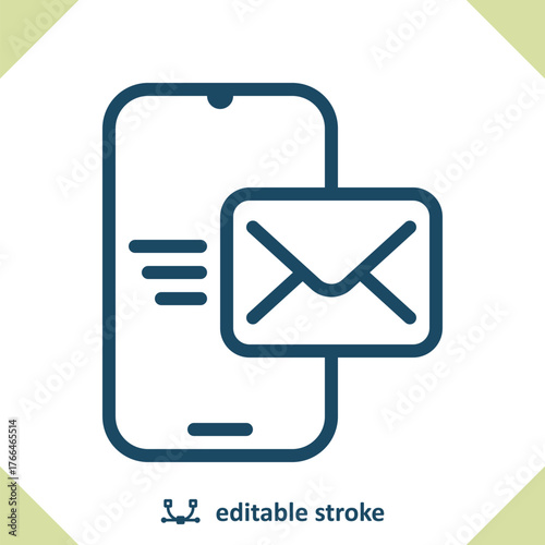 Mobile Phone and SMS Icon