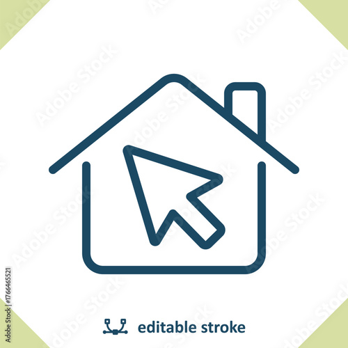 House Icon. Cursor Arrow, Home, Real Estate