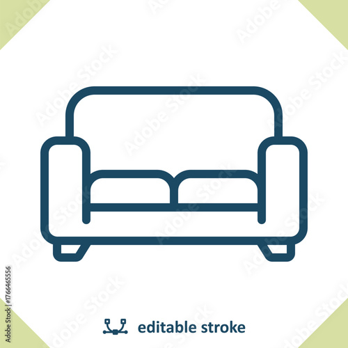 Couch Icon. Sofa, Furniture, Living Room