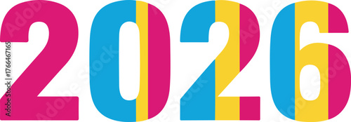 Happy New Year 2026 Vector Illustration with Fireworks and Celebration Elements