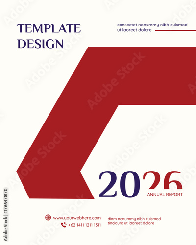 2026 Annual Report Template Design for Business and Corporate Communications