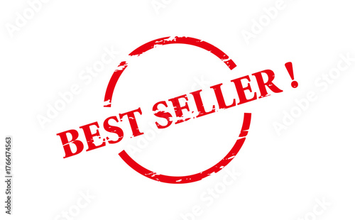 BEST SELLER ! - BEST SELLER ! text written on Red Rubber Stamp 
