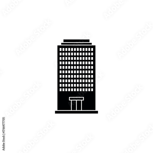 Office Building Icon – Modern Urban Architecture Symbol