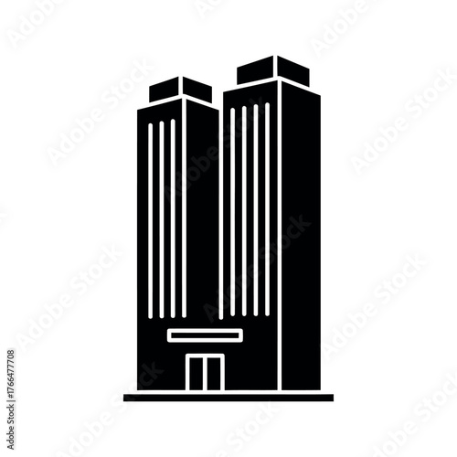 Office Building Icon – Modern Urban Architecture Symbol