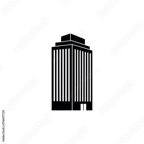 Office Building Icon – Modern Urban Architecture Symbol