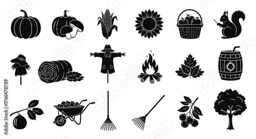 Autumn Fall Harvest Festival Black Vector Silhouettes Bumper Crop_transparent.svg