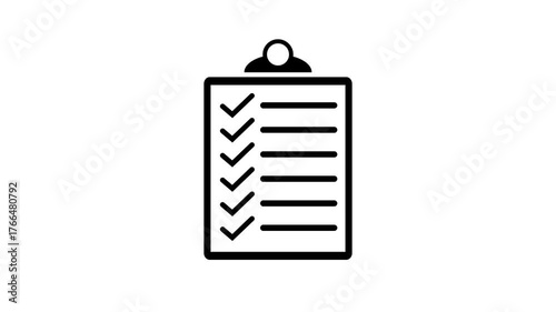 check list animated outline icon. check list line icon design for web design. checklist on clipboard with boxes being ticked 4k video