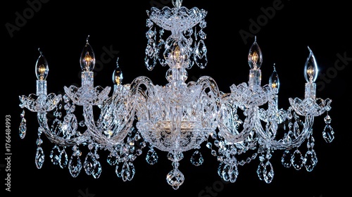 Elegant Crystal Chandelier: A Dazzling Display of Light and Luxury