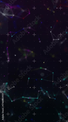 Wallpaper Mural Animation of colourful shapes moving on black background Torontodigital.ca