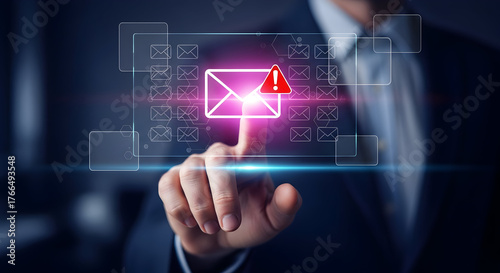 Wallpaper Mural hand touching virtual screen Torontodigital.ca