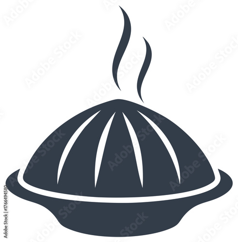 Steaming Dumpling Icon Vector Food Illustration