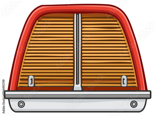 Automotive Air Filter Illustrated for Vehicle Maintenance, Car Parts and Filtration System Designs