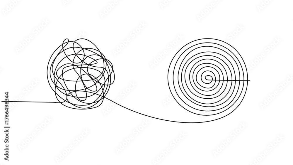 Countless Lines Draw Self drawing animation of continuous one line drawing Chaotically ...