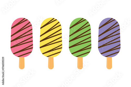 Ice cream isolated on white. Vector.