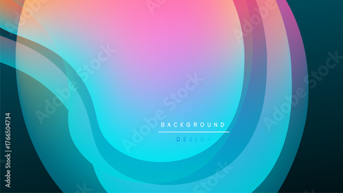 Abstract colorful waves, gradients, flowing shapes. Modern design element for backgrounds, presentations. Vibrant hues create dynamic visual impact.