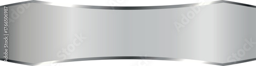 long dark silver colored ribbon banner with frame	